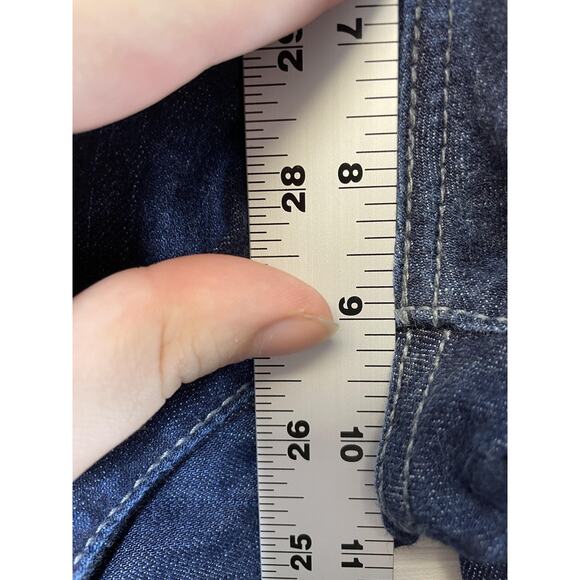 Levis Jeans Womens 6 Dark Wash Mid Rise Skinny Stretch Denim 5 Pocket Zip Fly - Picture 5 of 12